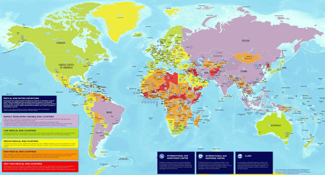 Travel Risk Map 2017